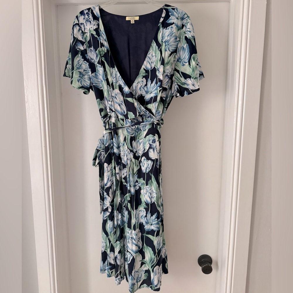 Midi Floral Wrap Dress